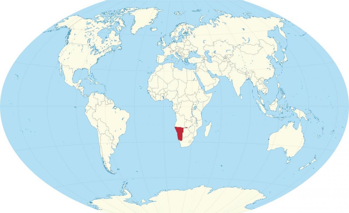 نامیبیا محل بر روی نقشه جهان